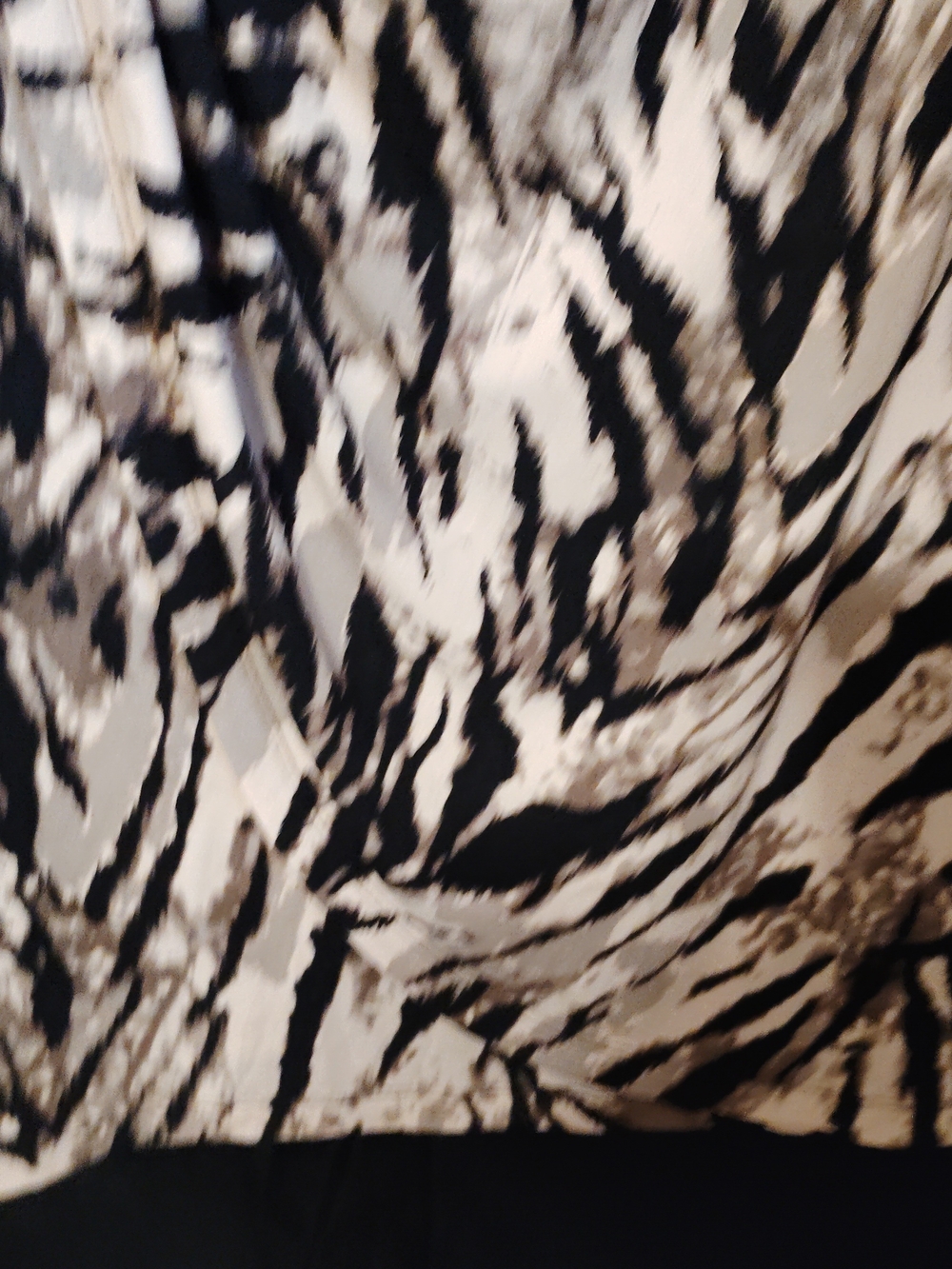Black and Tan Dress with side rushing - Picture 4 of 5